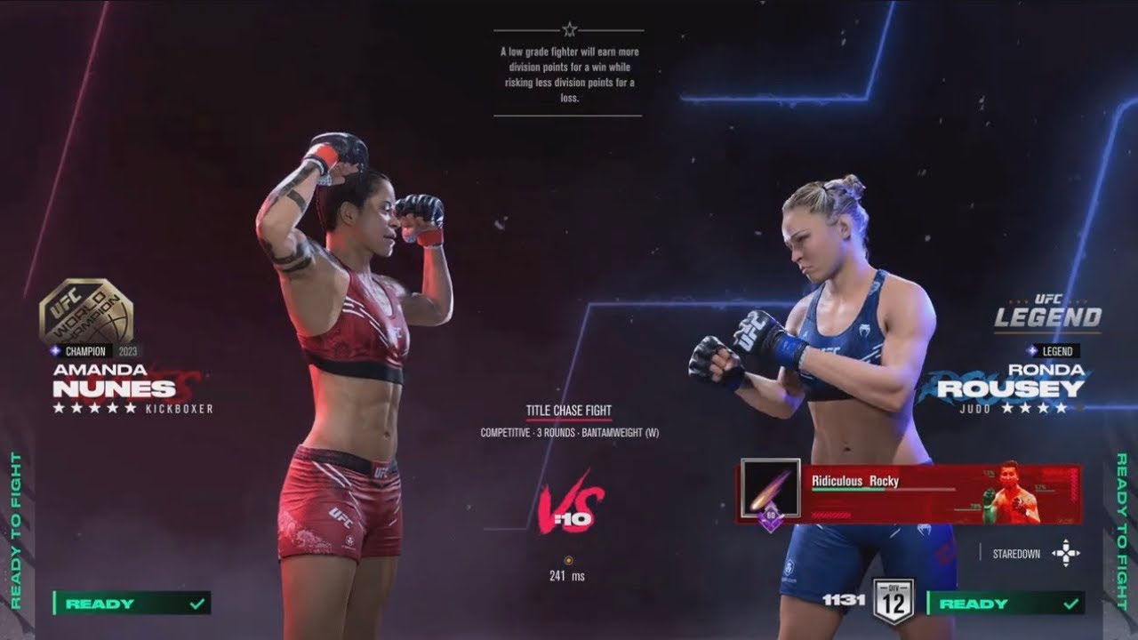 Huge comeback for Rousey in 2nd round #ufc5 #rondarousey 