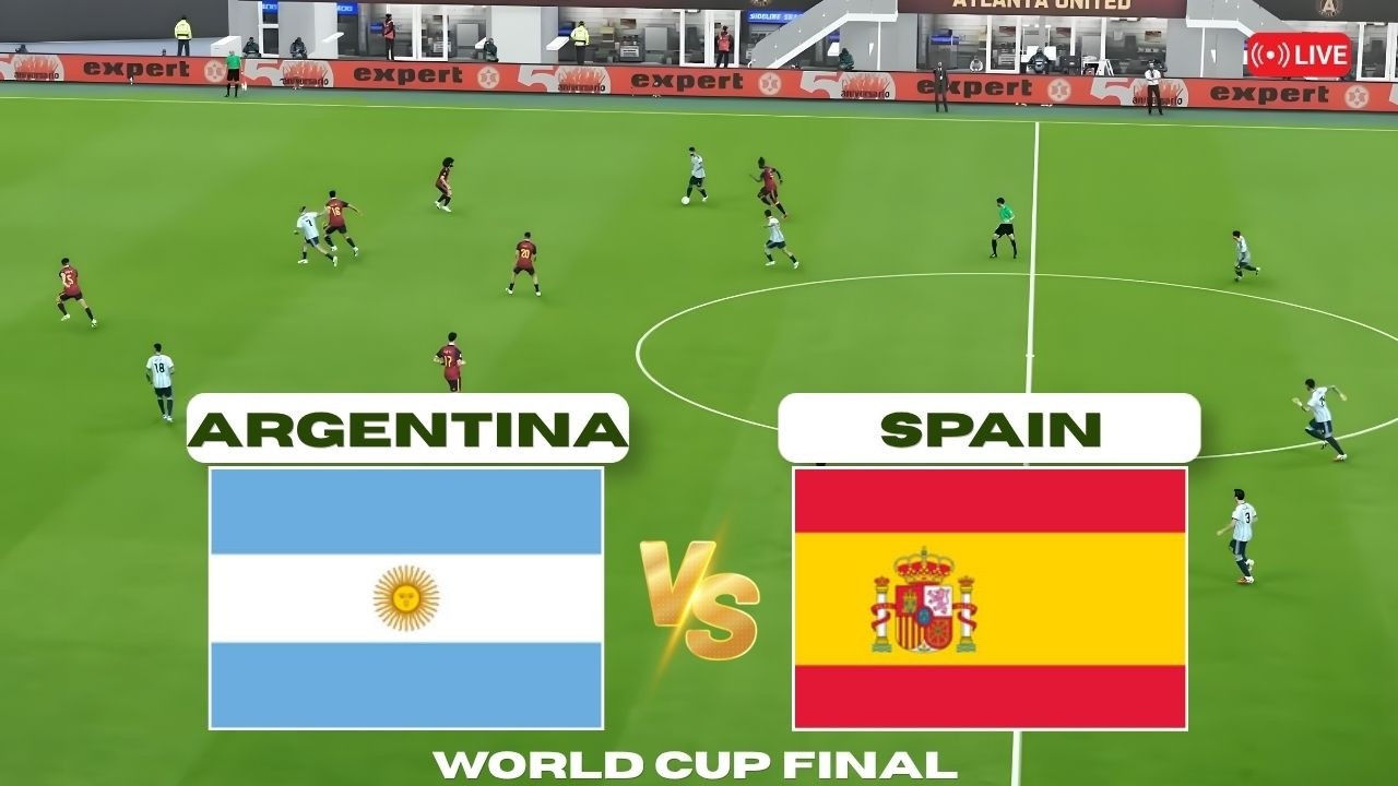 Argentina vs Spain Final World Cup Match | Football Live Match Today | Video Game Simulation