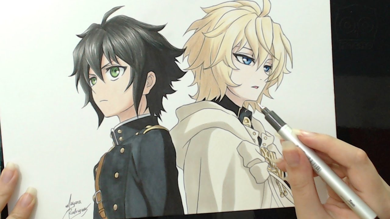 Speed Drawing - Yuu and Mika (Owari no Seraph)