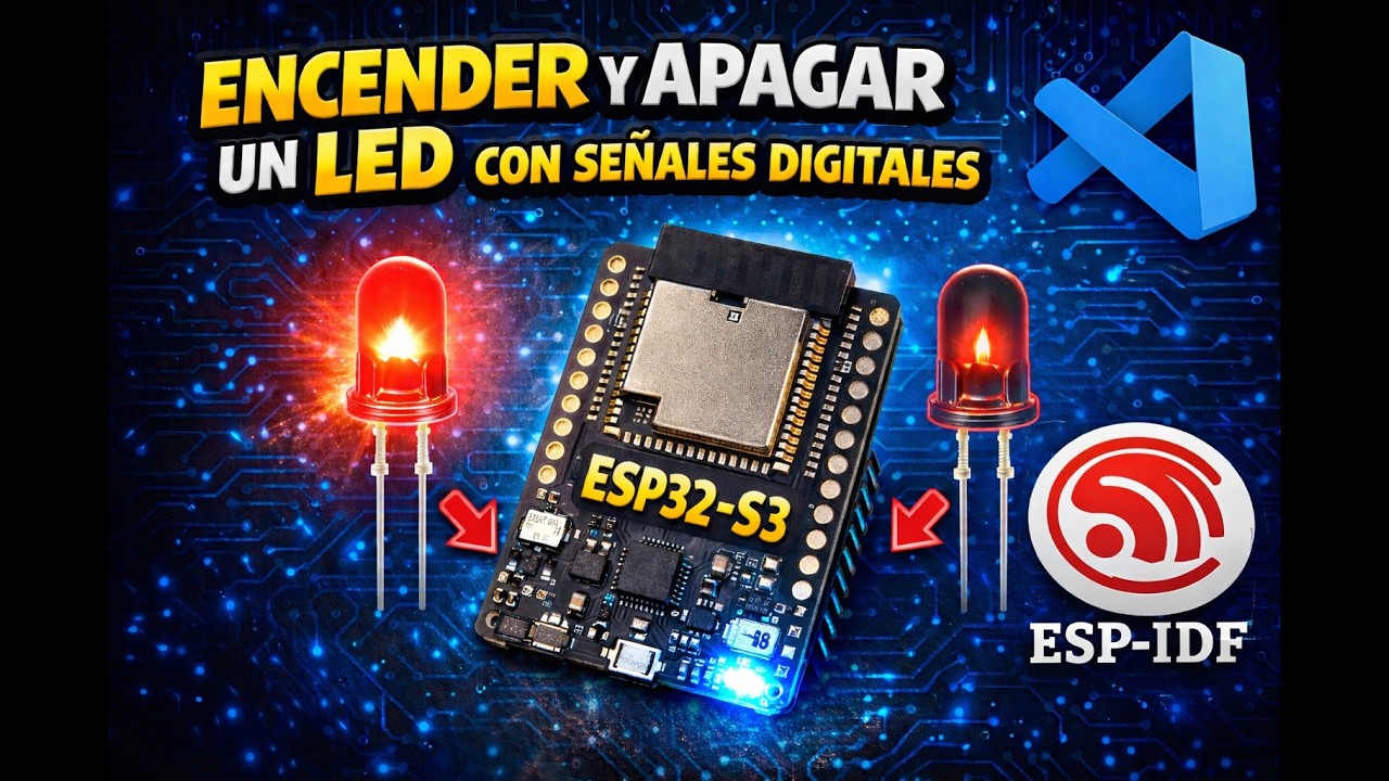De 0 a Encender un LED: Salidas Digitales en ESP32 S3 con ESP IDF