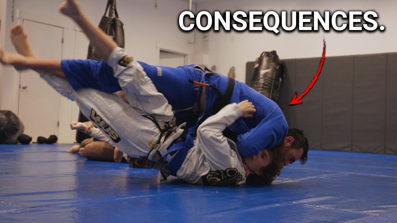 Blue Belt gets Punished by Black Belt