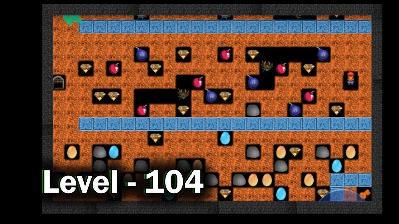 Diamond mine level 104 collected all 30 diamonds