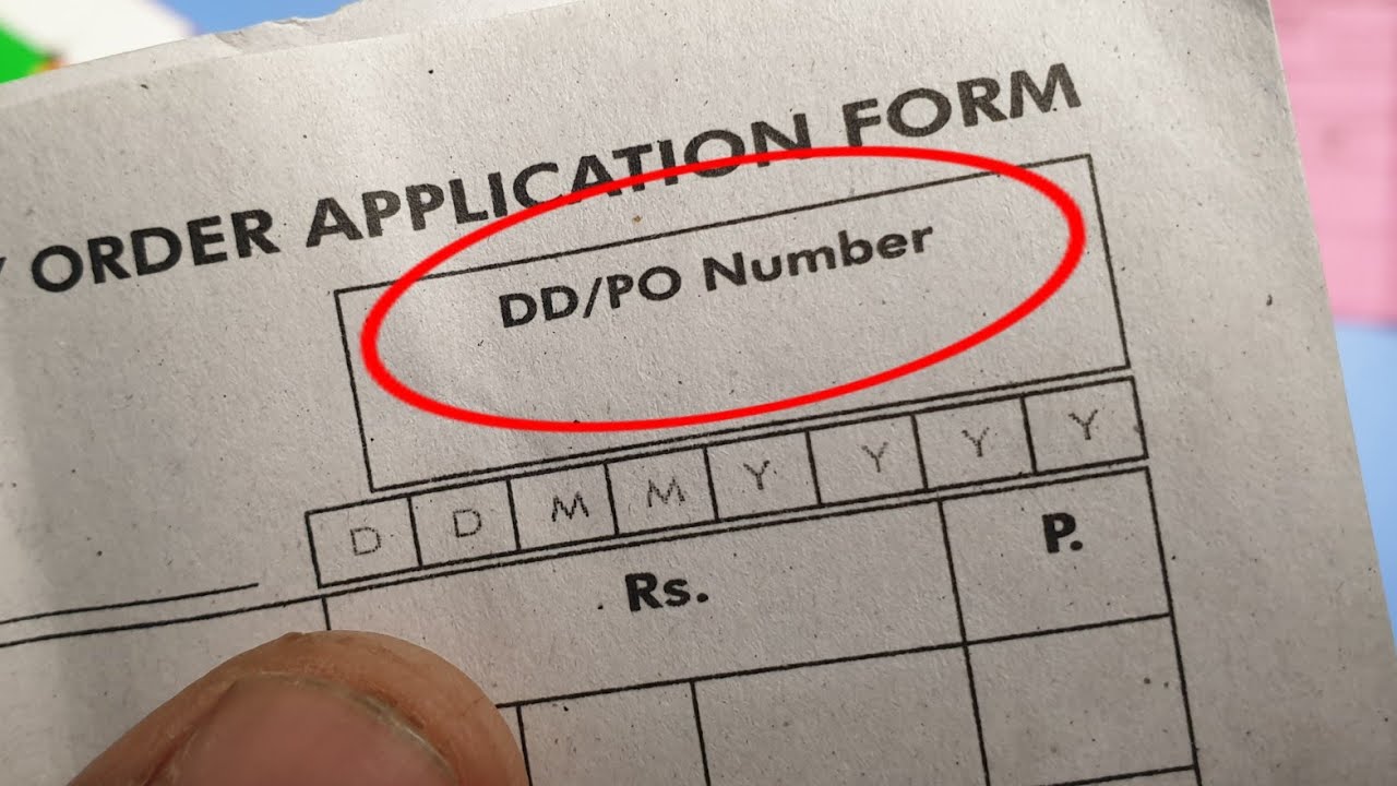 what is dd/po number | what is dd | what is dd in bank | po number means