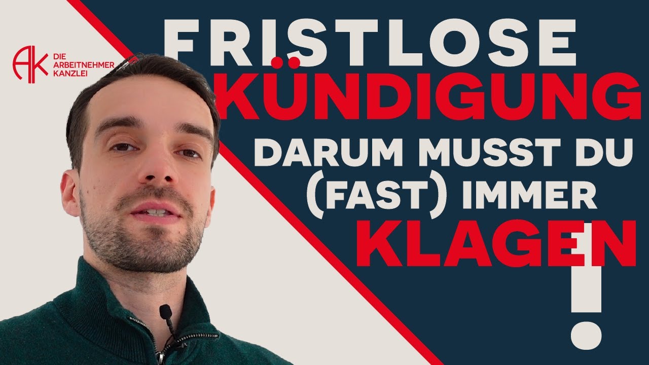 Fristlose Kündigung: Darum musst Du meistens klagen! #arbeitsrecht #arbeit #kündigung