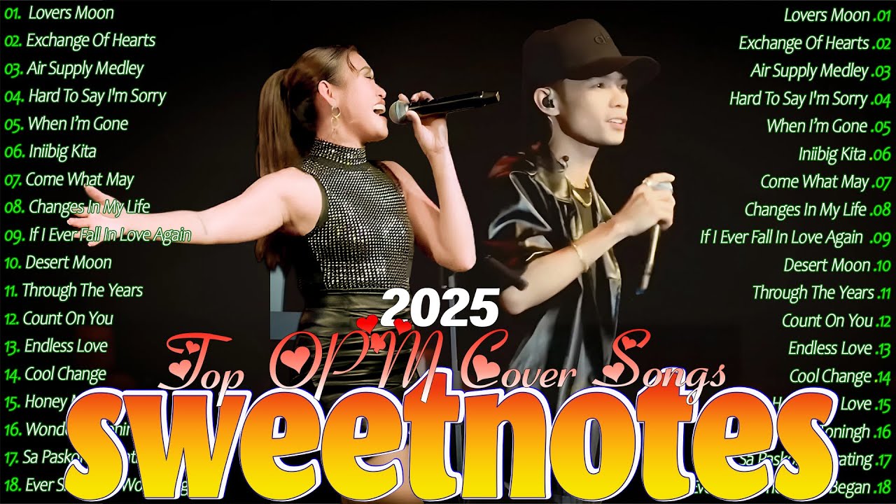 SWEETNOTES Music Cover Songs Collection 2025❤️Sweetnotes Most Beautyful Love Songs 2025 #coupleband 
