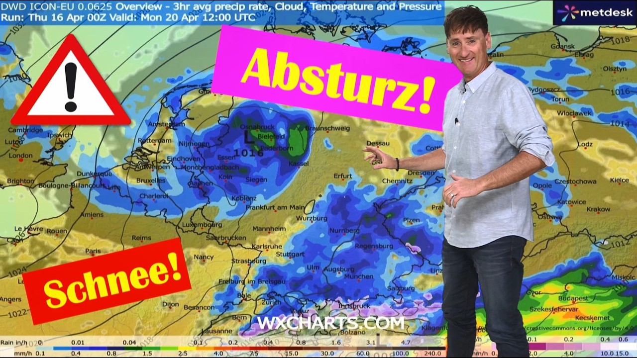 Wettersturz mit Gewittern und Schnee: Ab diesem Tag geht der April in den Sinkflug &uuml;ber!