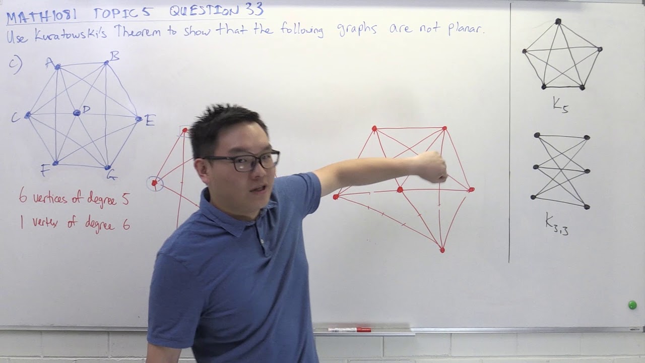 MATH1081 Дискретная математика: Глава 5 Вопрос 33 — Теорема Куратовского (часть 2)