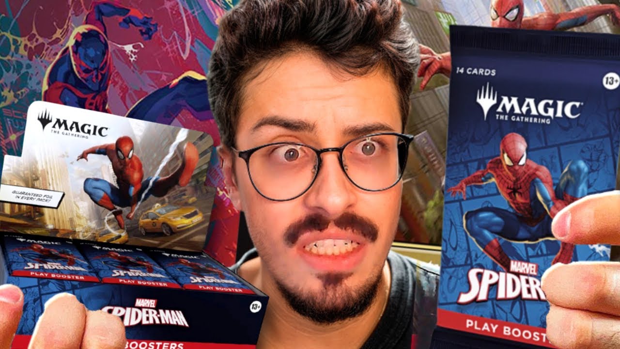 ABRI 2 CAIXAS DA COLE&Ccedil;&Atilde;O SPIDER MAN DE MAGIC!