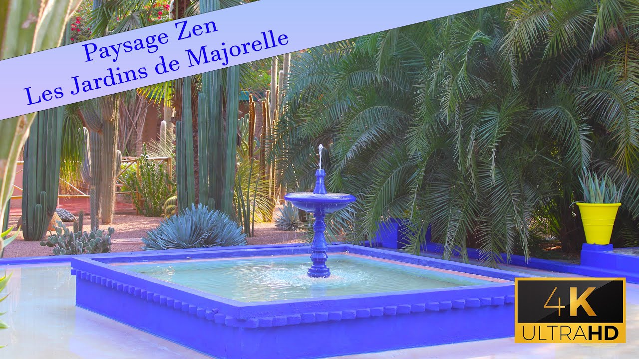 Les Jardins de Majorelle à Marrakech au Maroc 4k