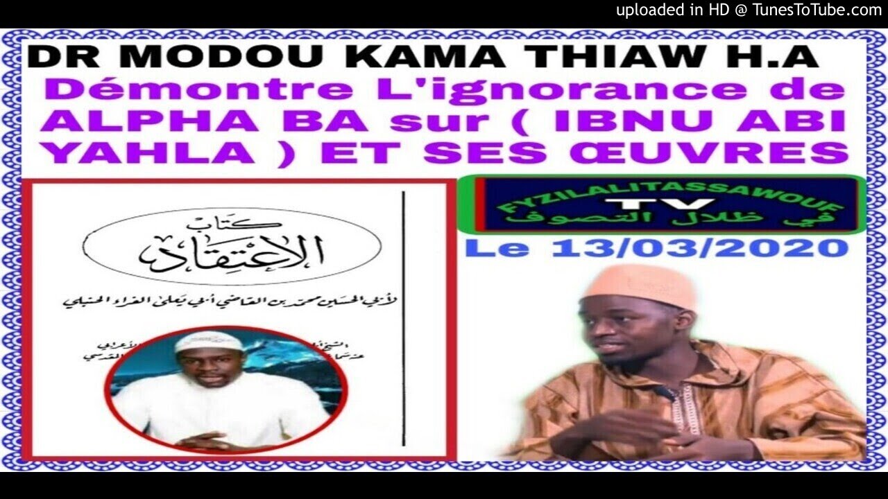 Oustaz Modou kama thiaw Moy dioubantèti Oustaz alpha Ba