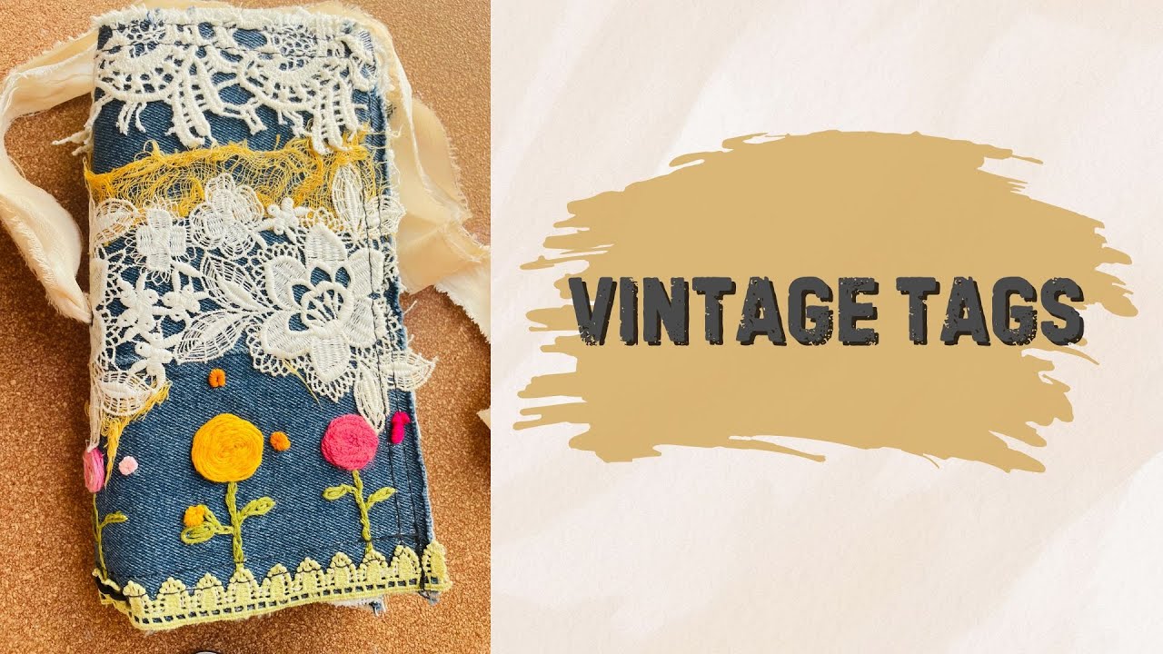 tutorial shabby tall tags for junk journal - process video#vintageephemera #junkjournal #artandcraft