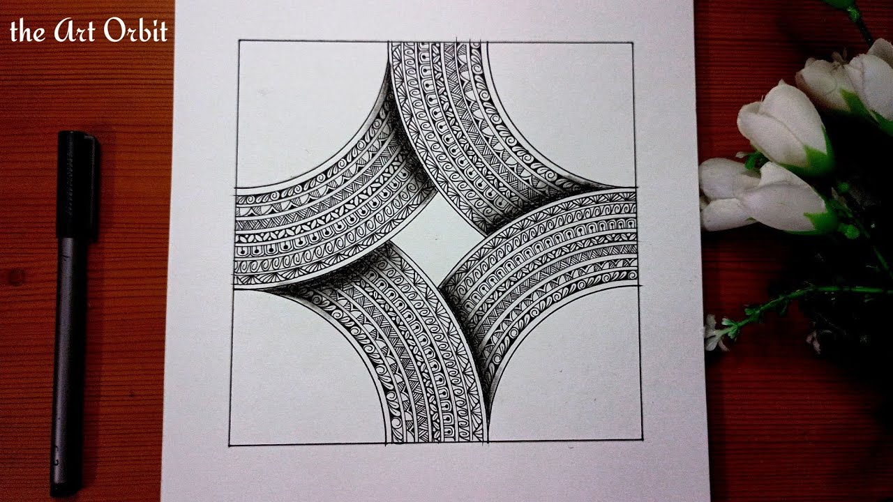 Abstract Square 3D Mandala | Mandala art for Beginners #drawing  #mandala #trending #art #orbit #3d