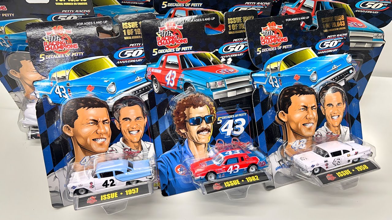 Наконец-то я собрал все 50 литых машин NASCAR серии Racing Champions Petty Racing 50th Anniversary.