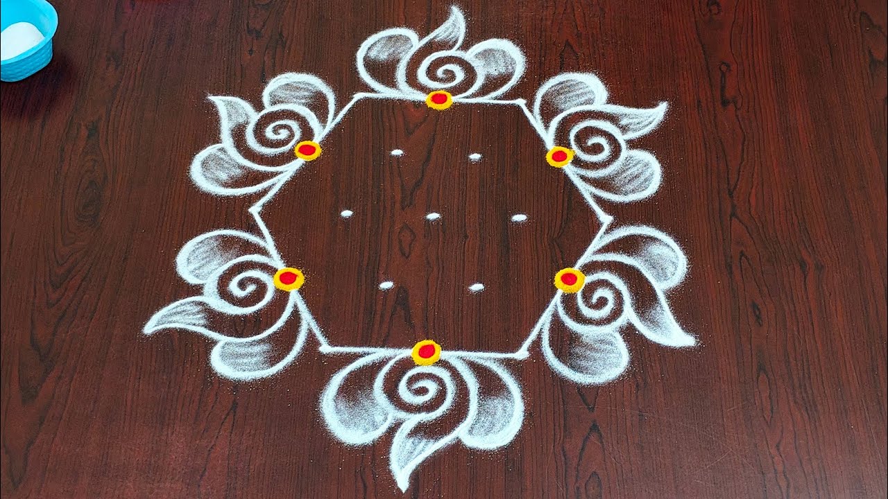 5×3dots navaratri special rangoli designs🌷|dussehra muggulu|easy pandaga muggulu|#Rang Kaa Rangoli