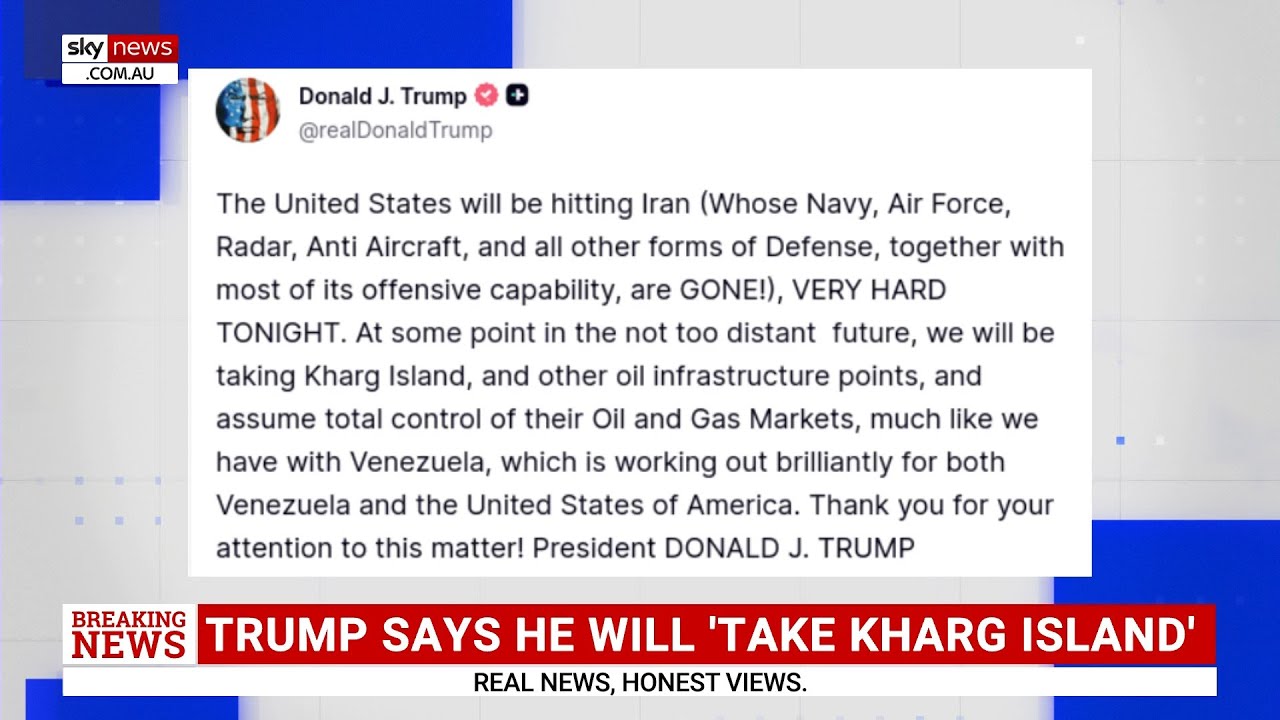 Trump vows to &lsquo;hit Iran very hard&rsquo; and take Kharg Island