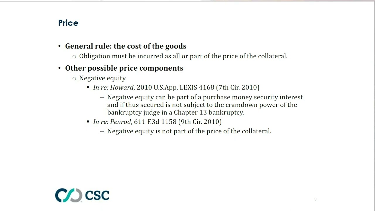Fundamentals of the UCC Purchase Money Security Interest