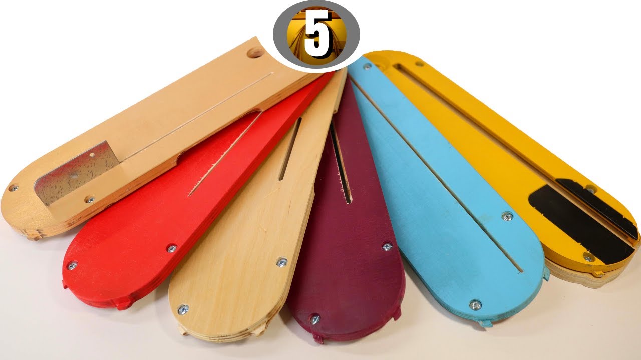 How I made 5 different designs of zero clearance table saw inserts for the Dewalt