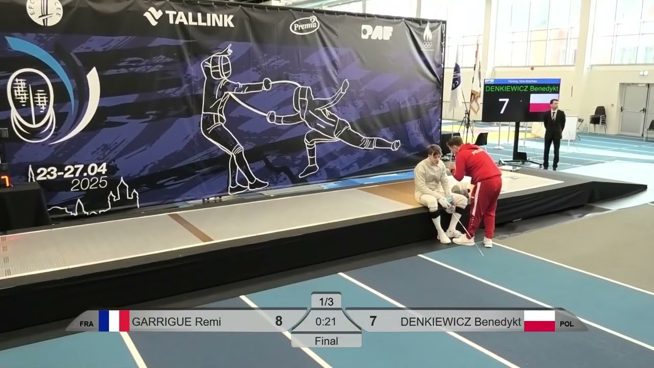 Euro Champs 2025 U23MS - GOLD - Remi Garrigue FRA v Benedykt Denkiewicz POL