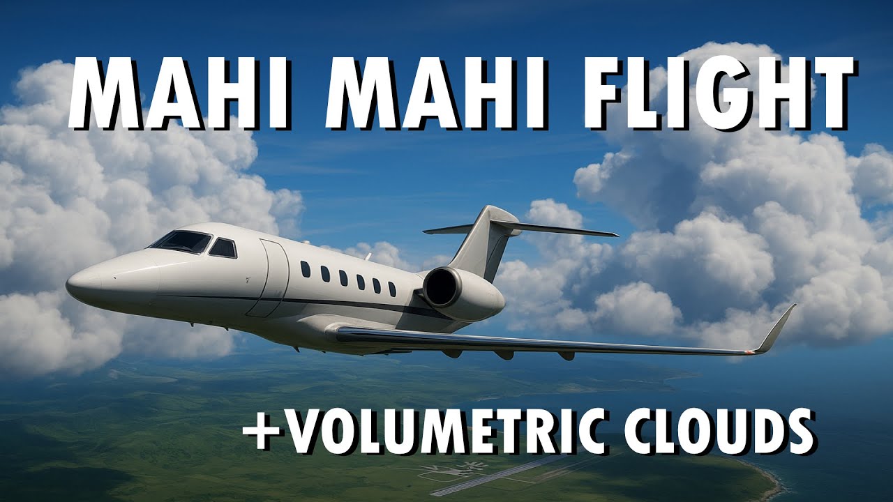 Kerbal Space Program | Private Jet Flight to Mahi Mahi Site (BlackRack Volumetric Clouds Showcase)