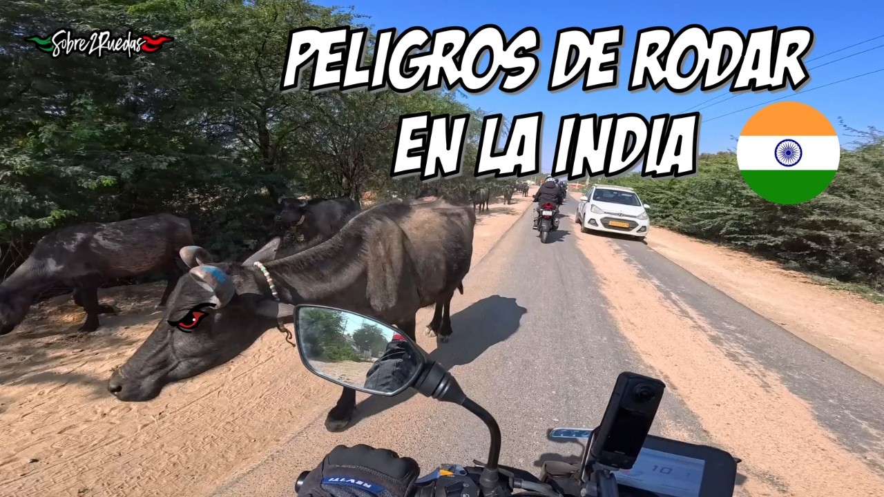 &iquest;Es peligroso rodar en LA INDIA 🇮🇳:? Moto de BAJA CC de TVS -S2R-