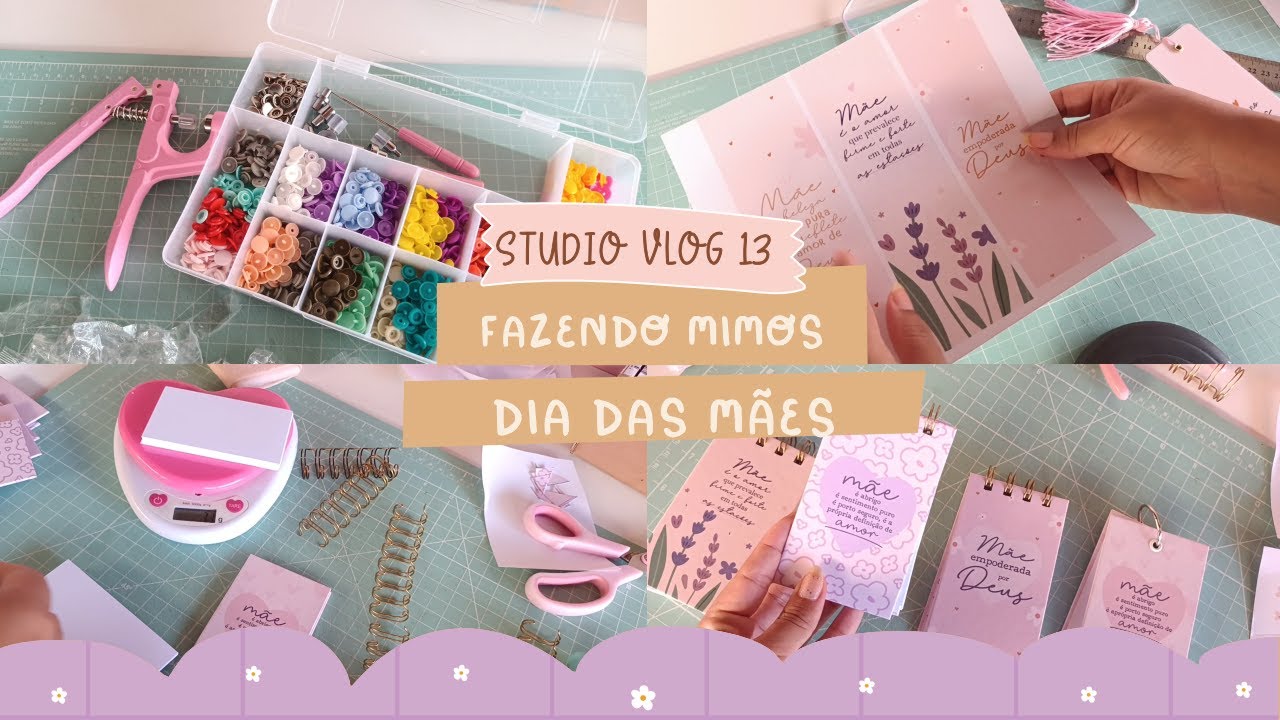 studio vlog #13 🌻✨ Começando a fazer o catálogo de  brindes para o dia das mães