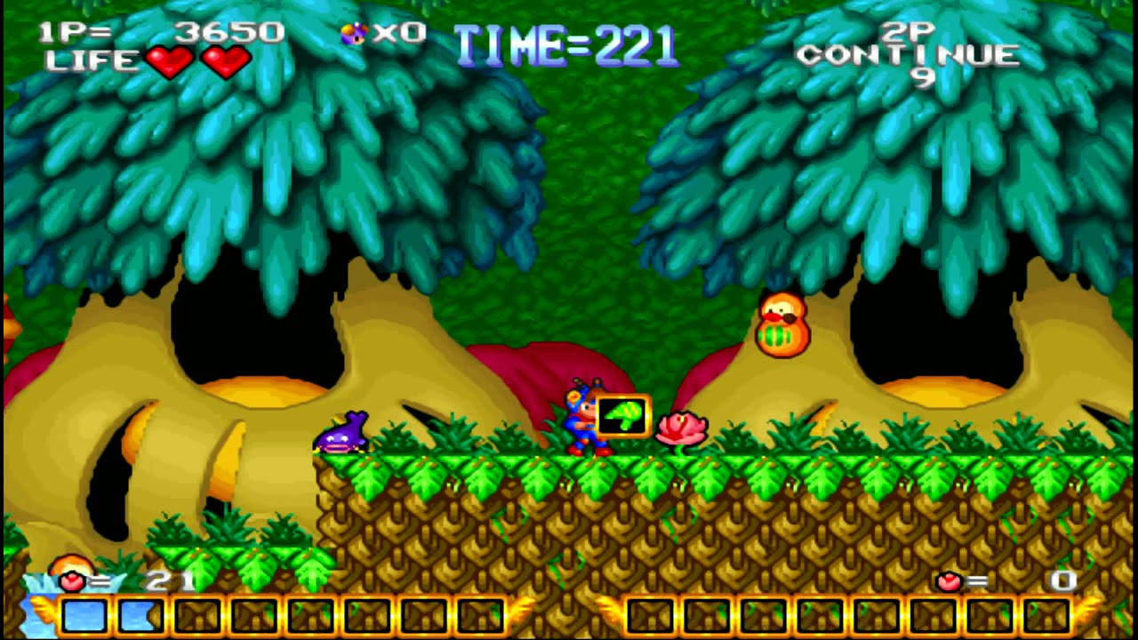 Blue's Journey / Raguy (JAMMA) - Level 1-2 Complete
