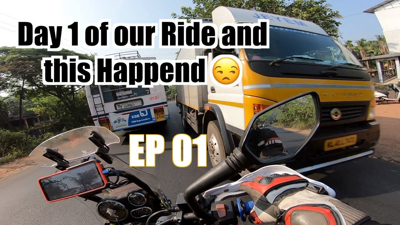 Day 1 of our Ride and this Happend 😒