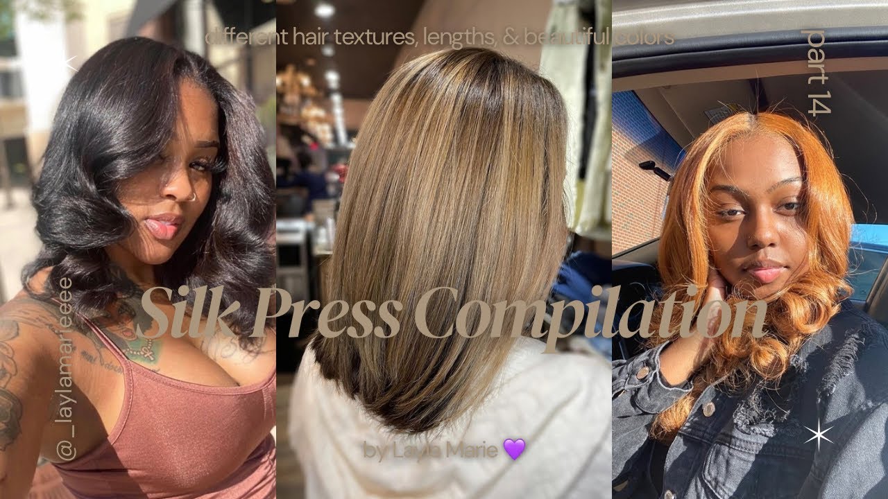 SILK PRESS COMPILATION PART 14 🌈😍😍😍😍