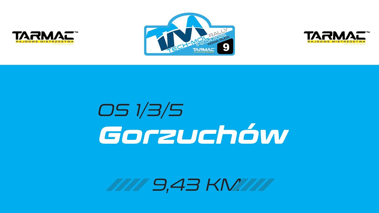9. TECH-MOL Rally 2025 - 1. runda TARMAC Rajdowe Mistrzostwa Dolnego Śląska 2025 - Onboard os 1/3/5