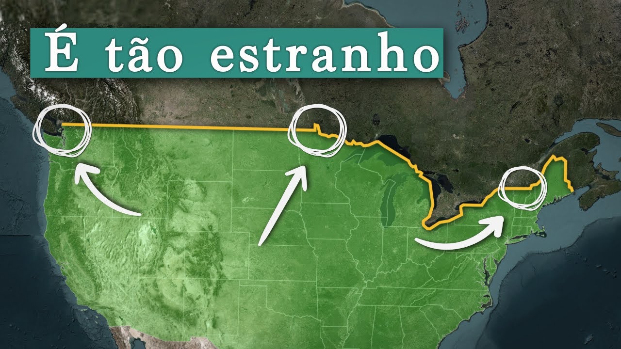 A fronteira bizarra dos Estados Unidos e Canadá