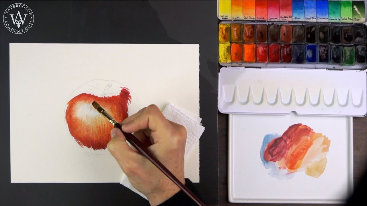 Watercolor Dry Brush on Moist