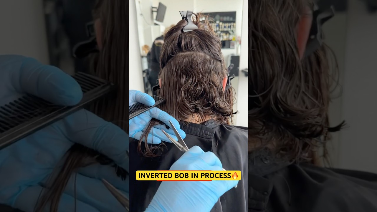 INVERTED BOB HAIRCUT IN PROCESS: Complete Tutorial Linked Below! 🔥🔥🔥