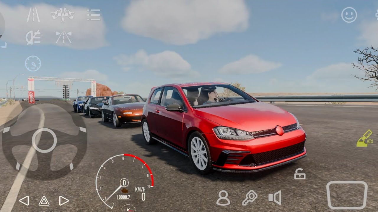 Volkswagen Polo Desert Highway Driving | Car Parking Multiplayer 2 