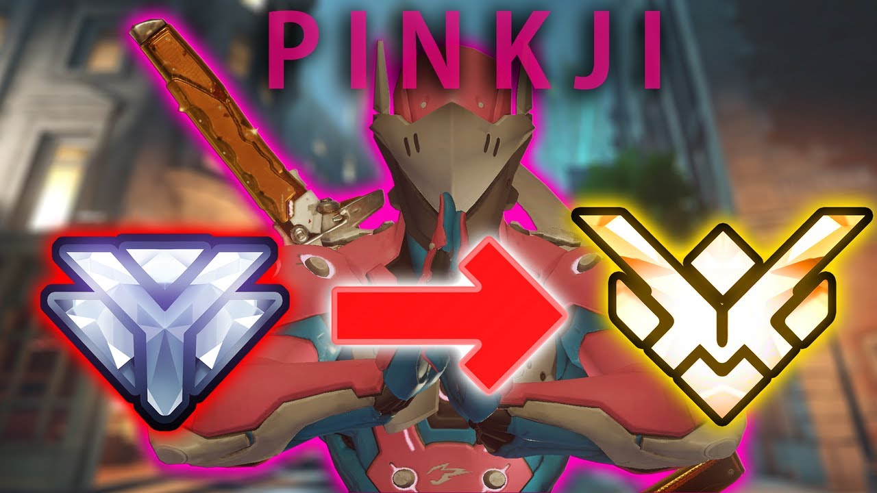 Climbing to Grandmaster from Diamond with Genji! Pinkji - Genji Montage (+4100 SR) (Overwatch)