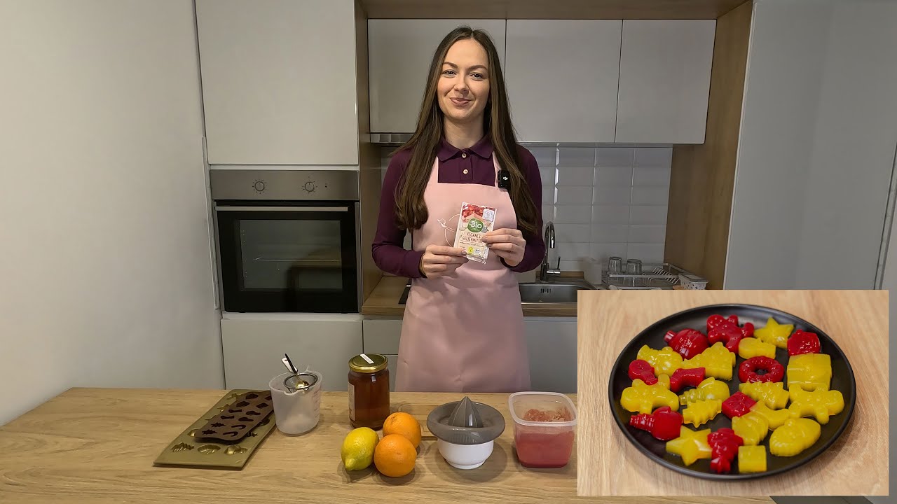 Zdrave gumene bombone za decu - Bez goveđeg želatina 🍋🍊