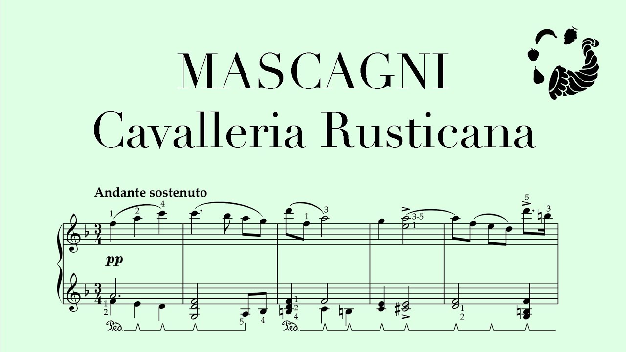 Mascagni Intermezzo - Easy Piano Arrangement