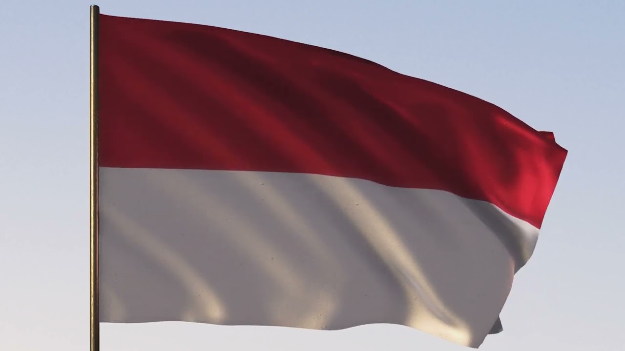 Monaco Flag | ROYALTY FREE [4K] 20 SEC LOOP