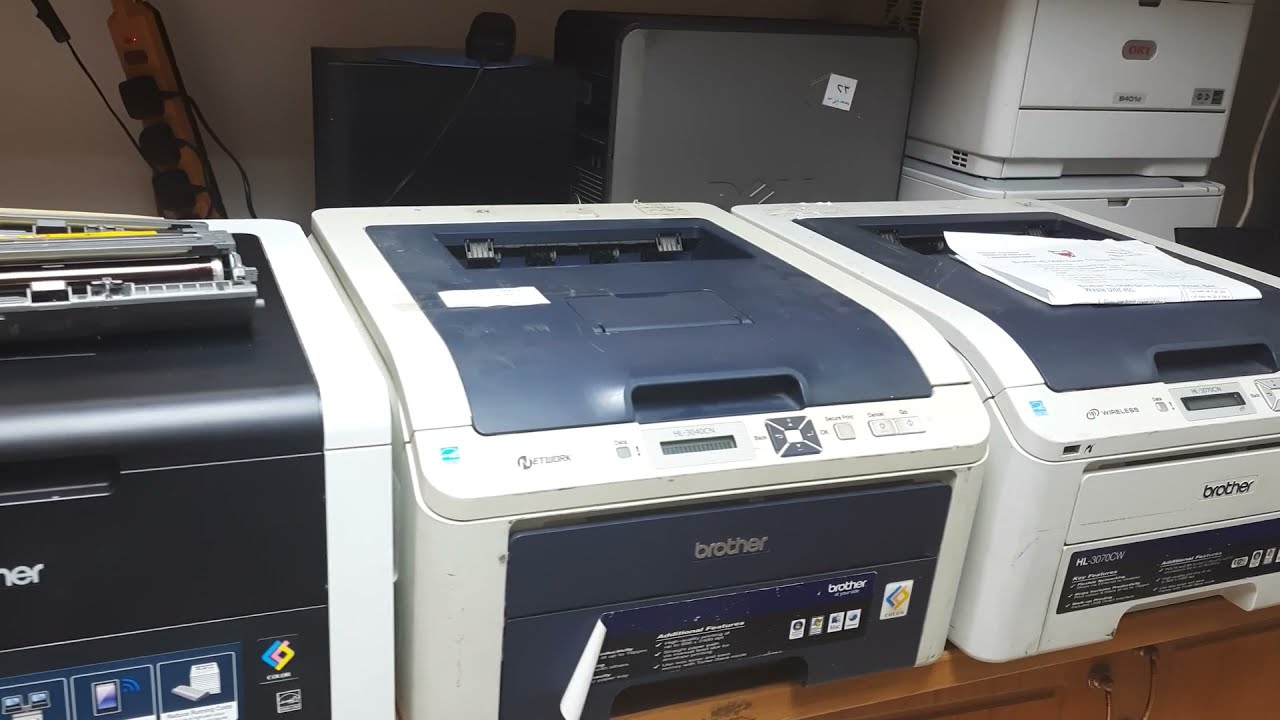 Brither HL 3040CN, HL 3070CW ميزة تنظيف الدرم من شاشة الطابعة