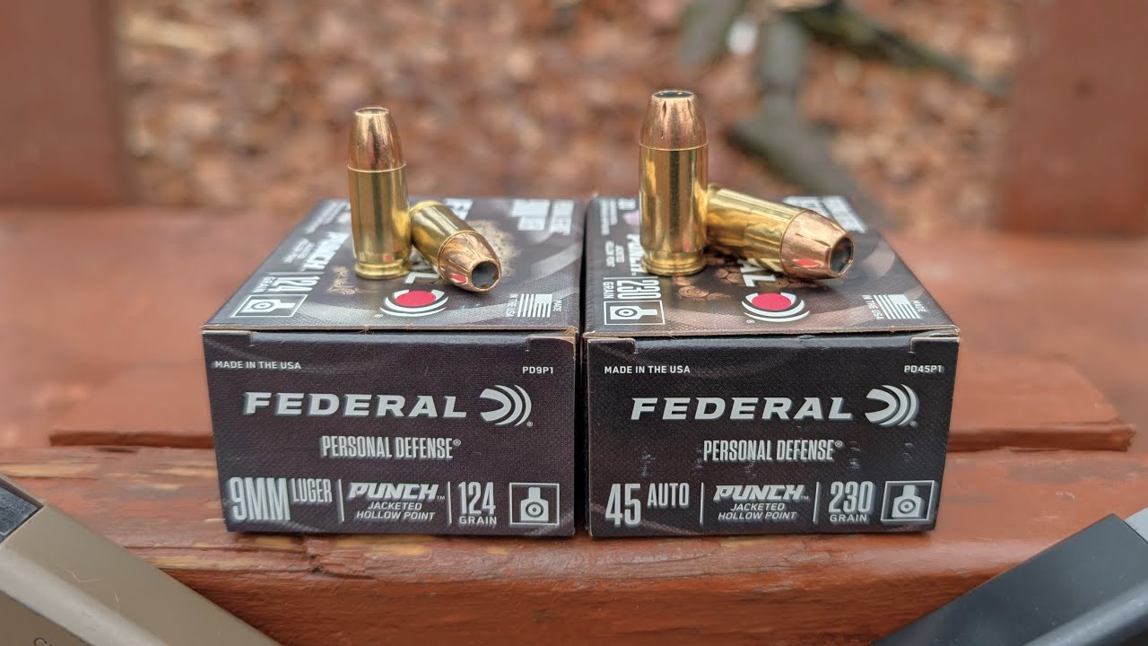 .45 ACP is Fudd? 9mm VS .45 ACP - Federal Punch