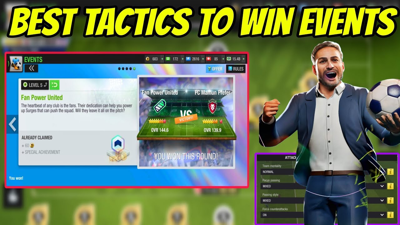 Best Tactics and Formations to win Top Eleven 2026 Events - Fan Loyalty 