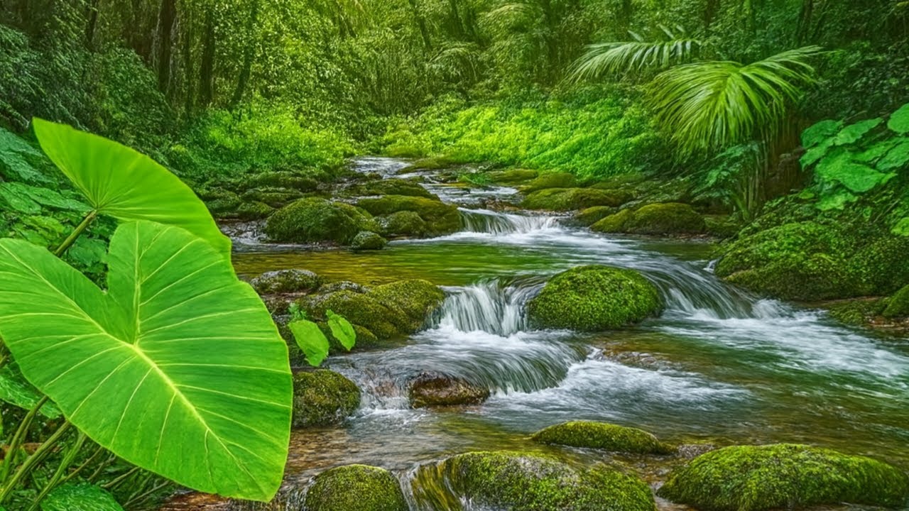 Flowing Forest River with Birds Chirping | Relaxing Nature Sounds for Sleep & Stress Relief
