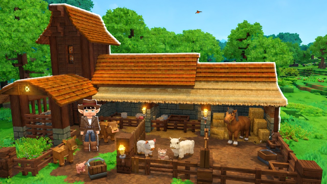 CONSTRU&Iacute; UMA FAZENDA (EST&Aacute;BULO) no HYTALE - MUNDO ETERNO 09