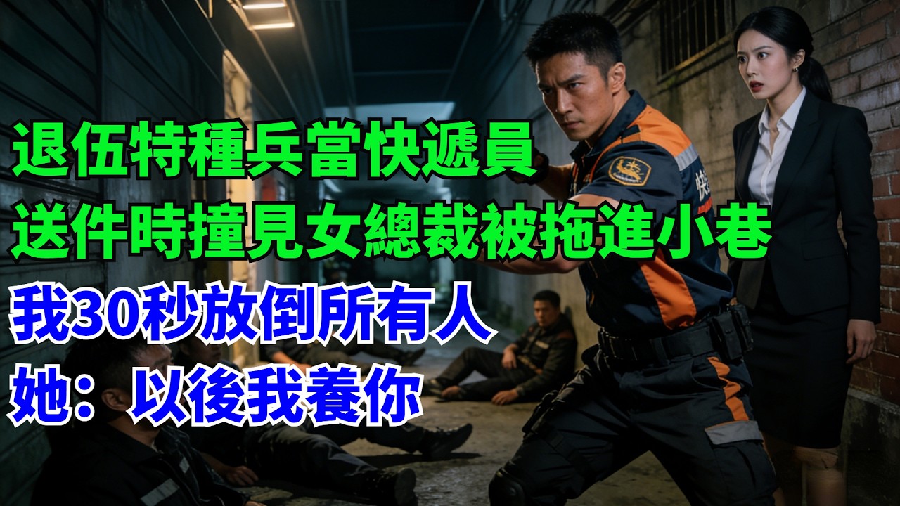 退伍特種兵當快遞員，送件時撞見女總裁被拖進小巷，我30秒放倒所有人，她：以後我養你#奇聞#故事#情感小說#幸福人生#人生故事#家庭故事#中老年