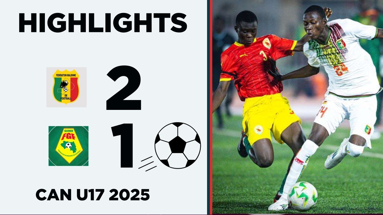 UFOA-A U17 2023 – Mali vs Guinée (2-1) | Les Aiglonnets en finale après un match héroïque.