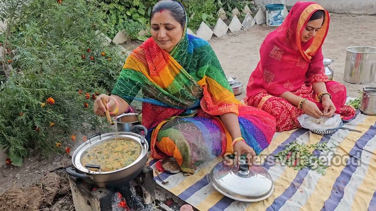 2 sisters make gujarati village food🔥/villagelife food/gujarati recipe