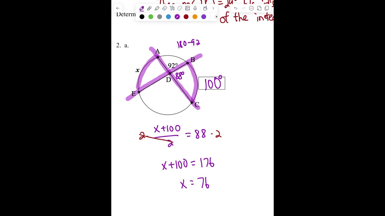 Unit 10 Day 6 Video-Angles of a Circle Day 2