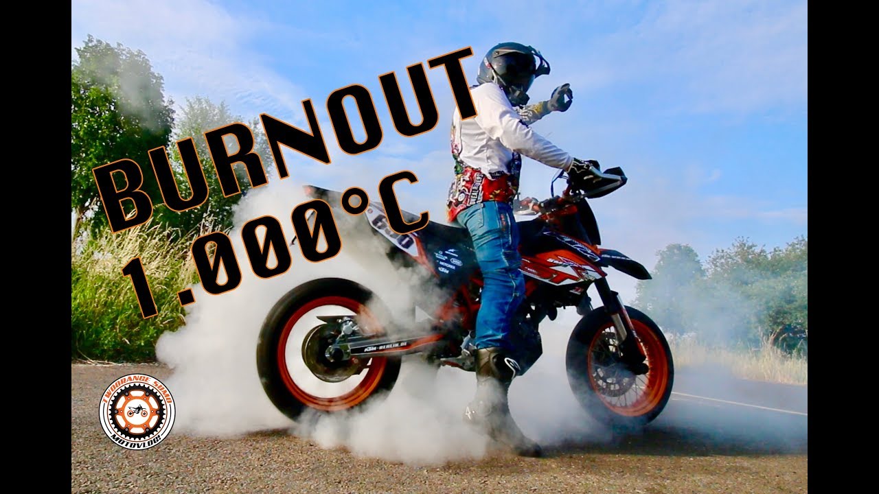 Burnout KTM 690 SMC R - 7.000 km Reifen ist Schrott!!!