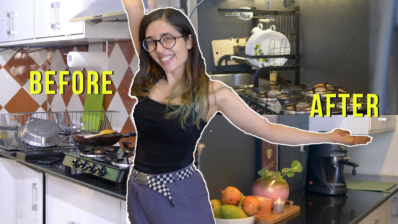The ULTIMATE Kitchen Transformation of a rented house | DIY Kitchen makeover in Gurgaon, India