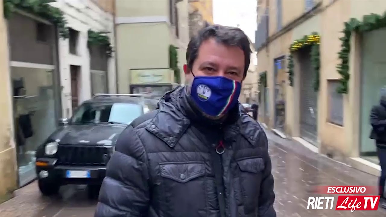 Matteo Salvini a Rieti, visita il centro: "Ho mangiato le tipicità. Volevo conoscere la città"
