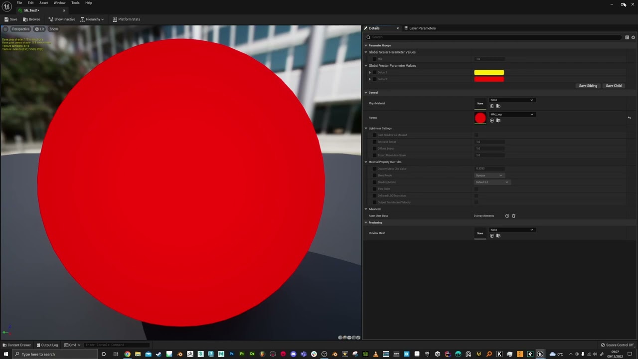 UE Material Tutorial LERP
